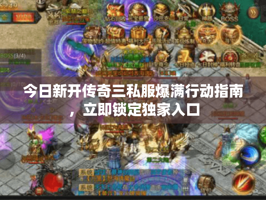 今日新开传奇三私服爆满行动指南，立即锁定独家入口