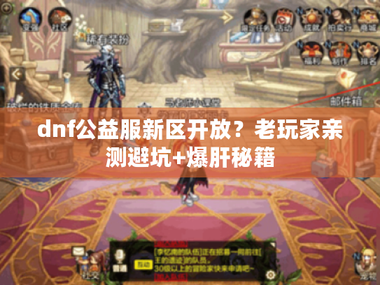dnf公益服新区开放?老玩家亲测避坑+爆肝秘籍 dnf公益服新区开放?老玩家亲测避坑+爆肝秘籍