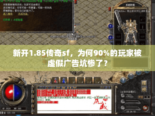 新开1.85传奇sf，为何90%的玩家被虚假广告坑惨了？