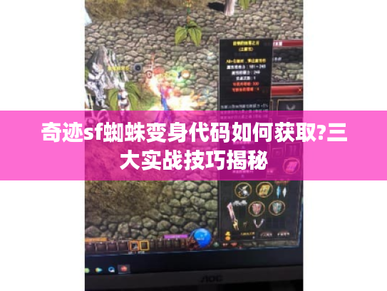 奇迹sf蜘蛛变身代码如何获取?三大实战技巧揭秘