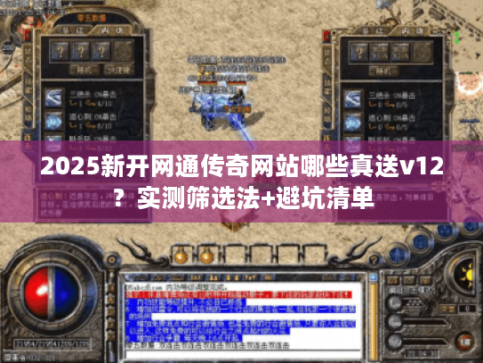 2025新开网通传奇网站哪些真送v12？实测筛选法+避坑清单