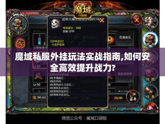 魔域私服外挂玩法实战指南,如何安全高效提升战力?