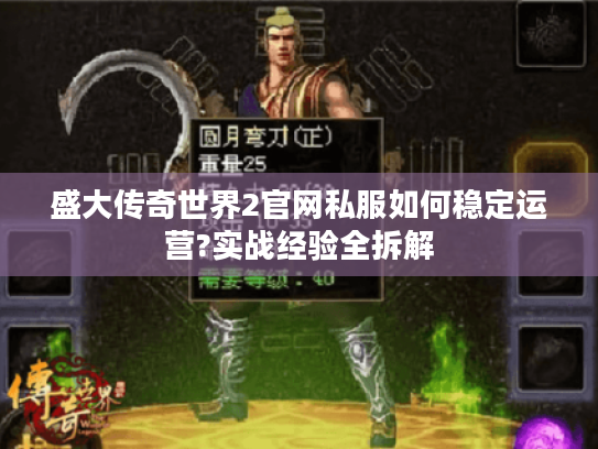 盛大传奇世界2官网私服如何稳定运营?实战经验全拆解