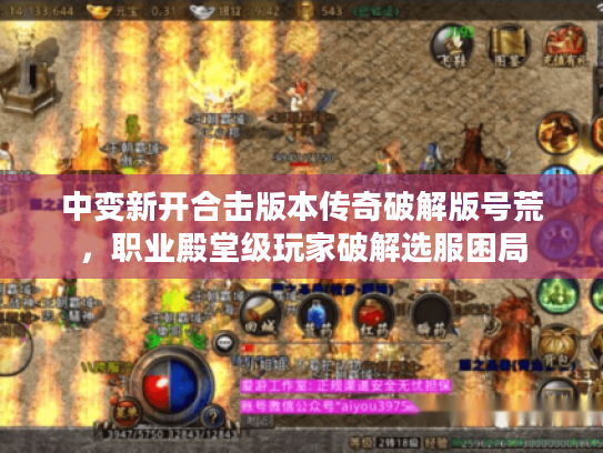 中变新开合击版本传奇破解版号荒，职业殿堂级玩家破解选服困局