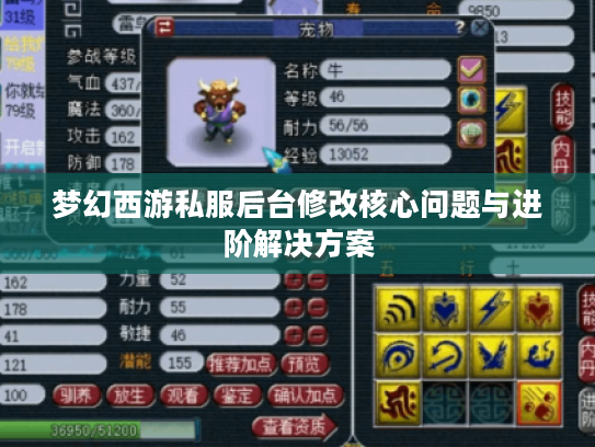 梦幻西游私服后台修改核心问题与进阶解决方案