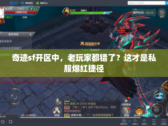 奇迹sf开区中，老玩家都错了？这才是私服爆红捷径