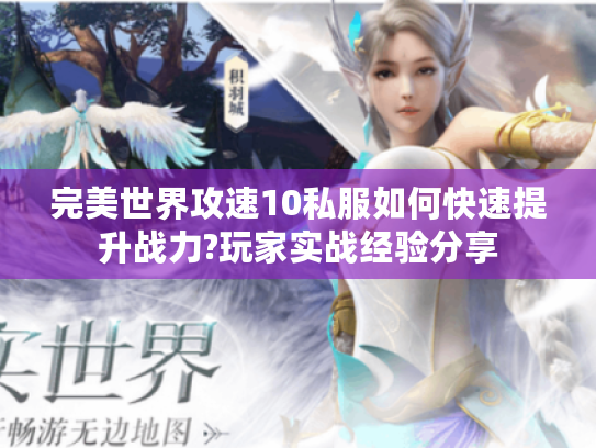 完美世界攻速10私服如何快速提升战力?玩家实战经验分享