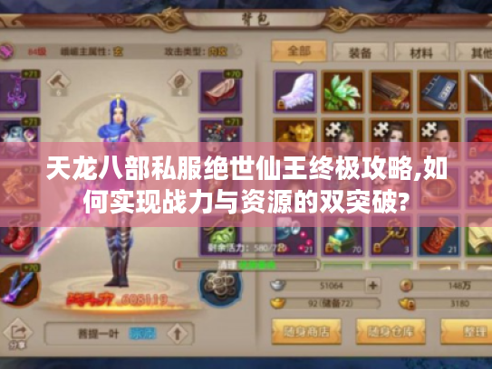 天龙八部私服绝世仙王终极攻略,如何实现战力与资源的双突破?