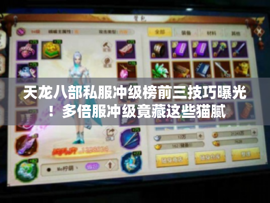 天龙八部私服冲级榜前三技巧曝光！多倍服冲级竟藏这些猫腻
