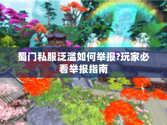 蜀门私服泛滥如何举报?玩家必看举报指南