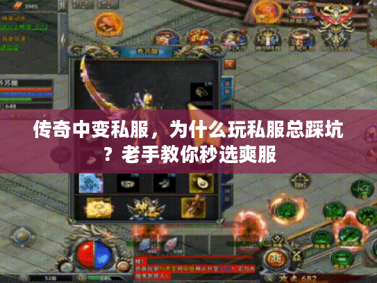 传奇中变私服，为什么玩私服总踩坑？老手教你秒选爽服
