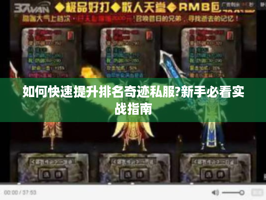如何快速提升排名奇迹私服?新手必看实战指南