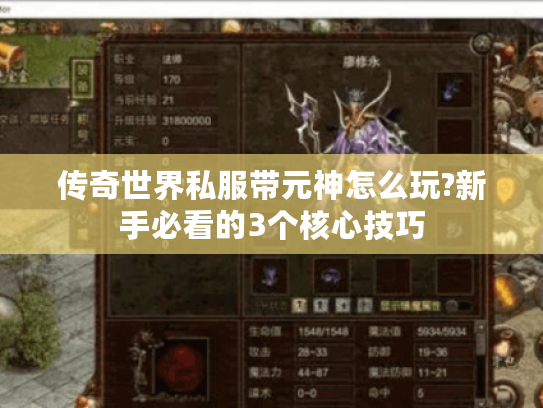 传奇世界私服带元神怎么玩?新手必看的3个核心技巧