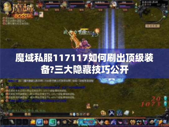 魔域私服117117如何刷出顶级装备?三大隐藏技巧公开