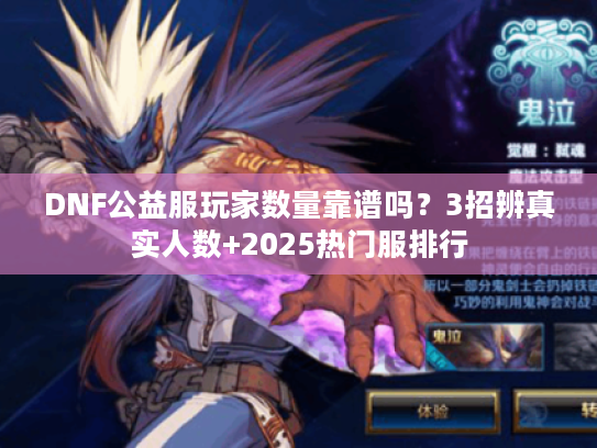 DNF公益服玩家数量靠谱吗？3招辨真实人数+2025热门服排行