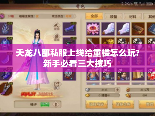 天龙八部私服上线给重楼怎么玩?新手必看三大技巧