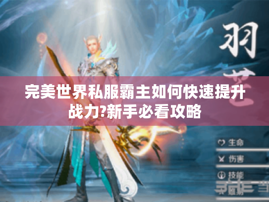 完美世界私服霸主如何快速提升战力?新手必看攻略