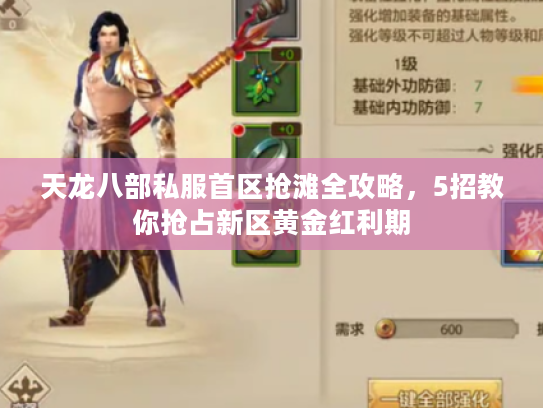 天龙八部私服首区抢滩全攻略，5招教你抢占新区黄金红利期