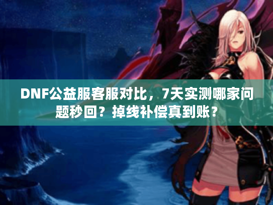 DNF公益服客服对比，7天实测哪家问题秒回？掉线补偿真到账？