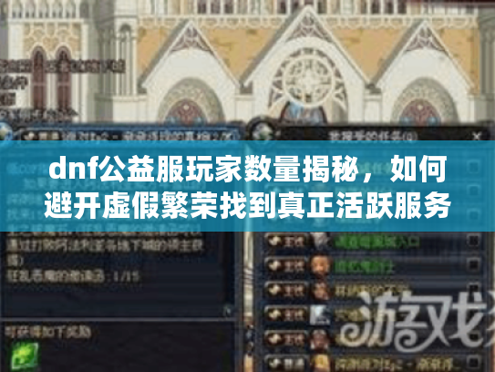dnf公益服玩家数量揭秘,如何避开虚假繁荣找到真正活跃服务器? dnf公益服玩家数量揭秘,如何避开虚假繁荣找到真正活跃服务器?