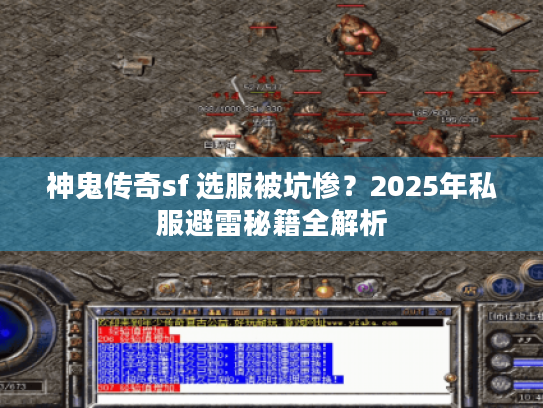 神鬼传奇sf 选服被坑惨？2025年私服避雷秘籍全解析