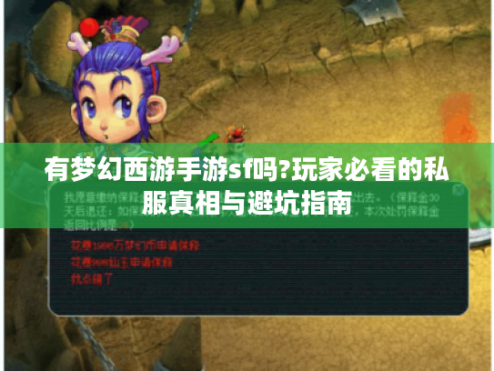 有梦幻西游手游sf吗?玩家必看的私服真相与避坑指南