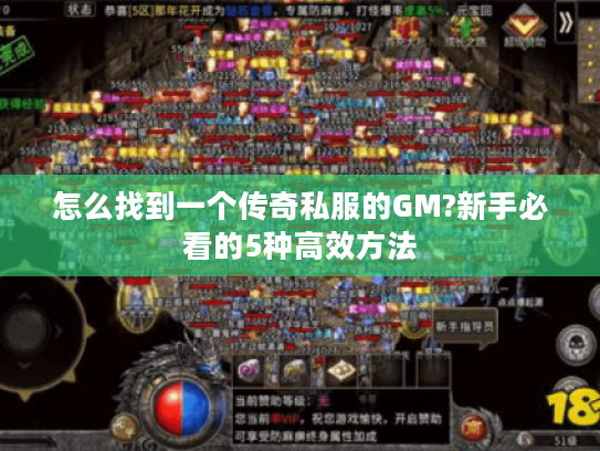 怎么找到一个传奇私服的GM?新手必看的5种高效方法