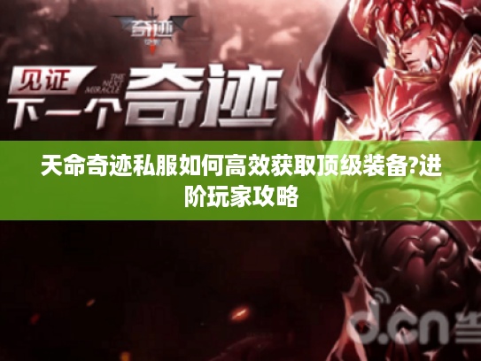 天命奇迹私服如何高效获取顶级装备?进阶玩家攻略