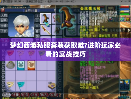 梦幻西游私服套装获取难?进阶玩家必看的实战技巧