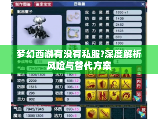 梦幻西游有没有私服?深度解析风险与替代方案 梦幻西游有没有私服?深度解析风险与替代方案