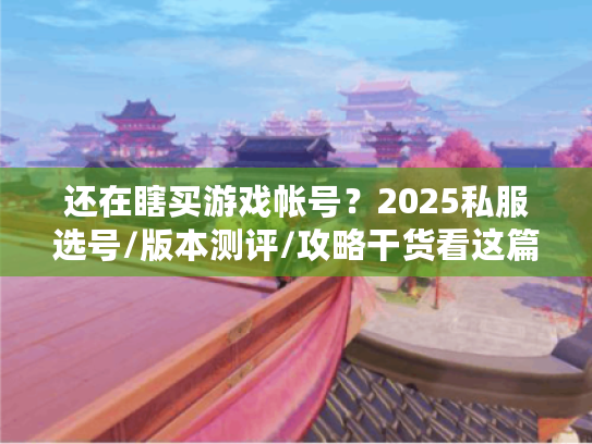还在瞎买游戏帐号？2025私服选号/版本测评/攻略干货看这篇就够！