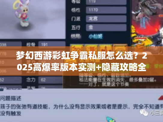 梦幻西游彩虹争霸私服怎么选？2025高爆率版本实测+隐藏攻略全揭秘