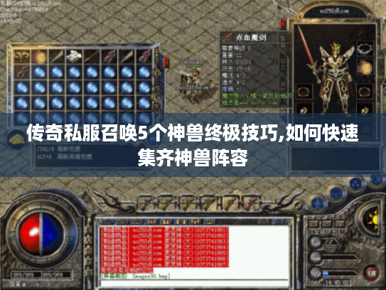 传奇私服召唤5个神兽终极技巧,如何快速集齐神兽阵容 传奇私服召唤5个神兽终极技巧,如何快速集齐神兽阵容