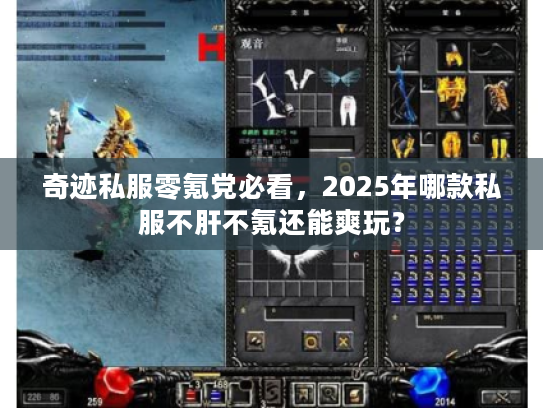 奇迹私服零氪党必看，2025年哪款私服不肝不氪还能爽玩？