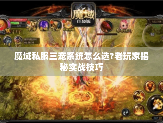 魔域私服三宠系统怎么选?老玩家揭秘实战技巧