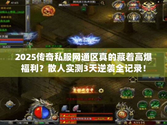 2025传奇私服网通区真的藏着高爆福利？散人实测3天逆袭全记录！