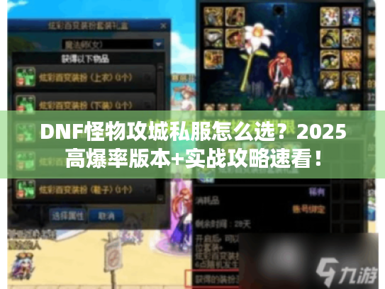 DNF怪物攻城私服怎么选？2025高爆率版本+实战攻略速看！