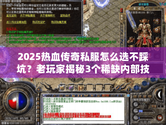 2025热血传奇私服怎么选不踩坑?老玩家揭秘3个稀缺内部技巧 2025热血传奇私服怎么选不踩坑?老玩家揭秘3个稀缺内部技巧