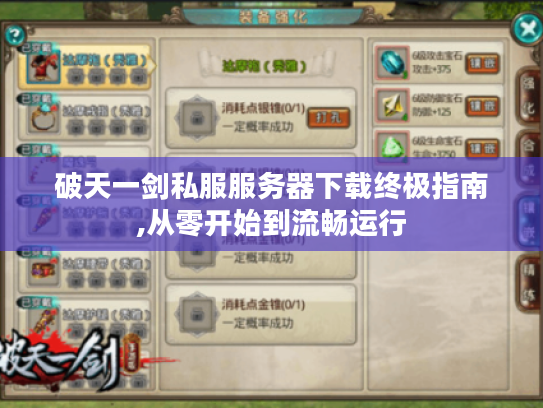 破天一剑私服服务器下载终极指南,从零开始到流畅运行