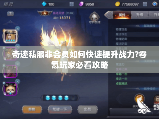 奇迹私服非会员如何快速提升战力?零氪玩家必看攻略