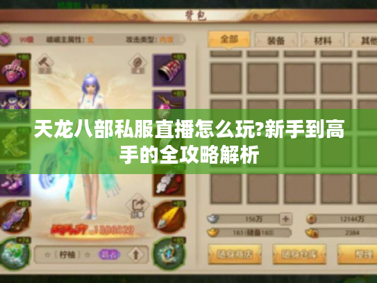 天龙八部私服直播怎么玩?新手到高手的全攻略解析