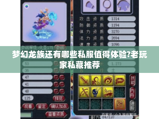梦幻龙族还有哪些私服值得体验?老玩家私藏推荐