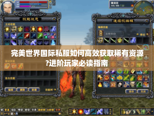完美世界国际私服如何高效获取稀有资源?进阶玩家必读指南