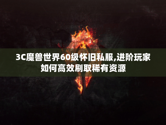 3C魔兽世界60级怀旧私服,进阶玩家如何高效刷取稀有资源