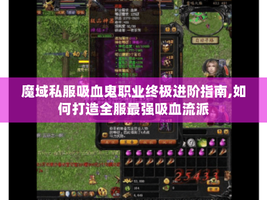 魔域私服吸血鬼职业终极进阶指南,如何打造全服最强吸血流派