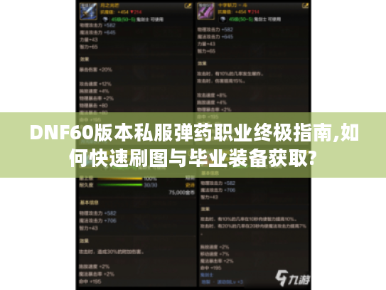 DNF60版本私服弹药职业终极指南,如何快速刷图与毕业装备获取?