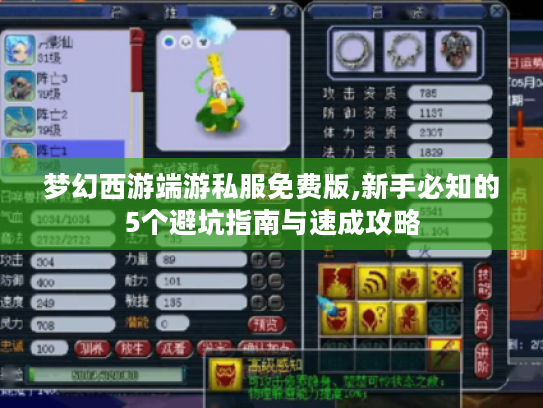梦幻西游端游私服免费版,新手必知的5个避坑指南与速成攻略