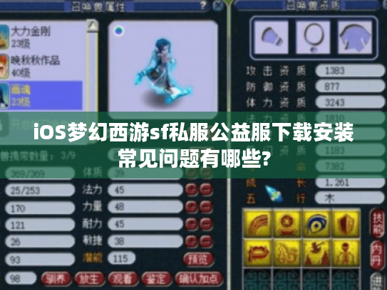 iOS梦幻西游sf私服公益服下载安装常见问题有哪些?