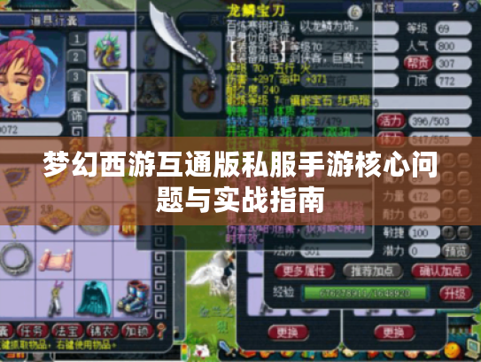 梦幻西游互通版私服手游核心问题与实战指南