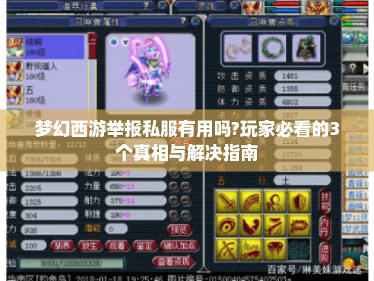梦幻西游举报私服有用吗?玩家必看的3个真相与解决指南 梦幻西游举报私服有用吗?玩家必看的3个真相与解决指南